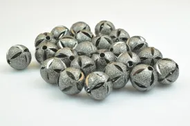 100 PCs Gun Metal Plated Black Carved Round Beads 6mm/8mm/10mm Diamond Cut For Jewelry Making