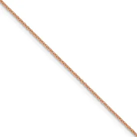 1.1mm 14K Rose Gold Solid Flat Cable Chain Necklace