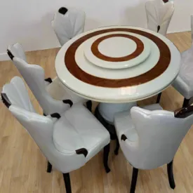 6 Seater Round Dining Table Set