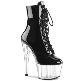 ADORE-1020 Black & Clear Calf High Boots