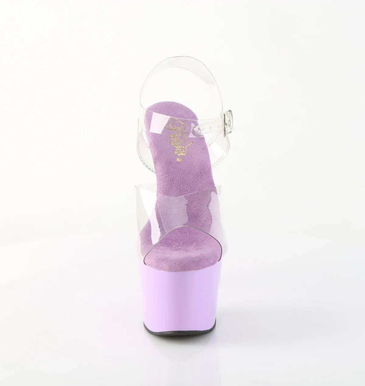 ADORE-708 Lavender & Clear Platform Heels