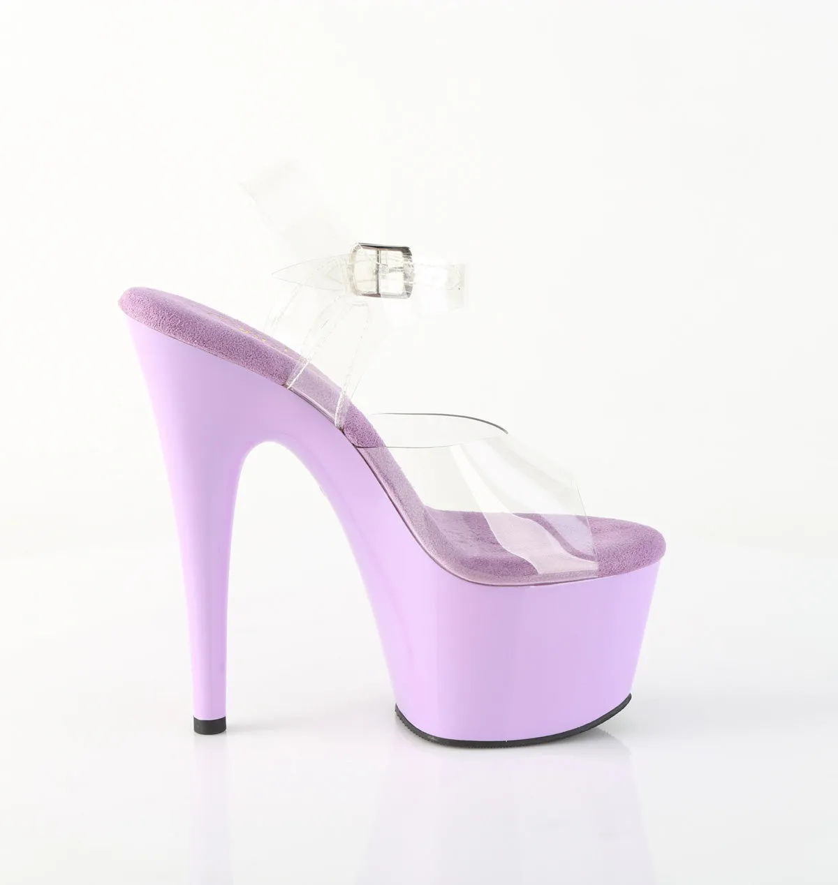 ADORE-708 Lavender & Clear Platform Heels