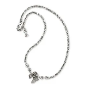 Airedale Terrier Ankle Bracelet Jewelry Sterling Silver Handmade Dog Ankle Bracelet AR12-A