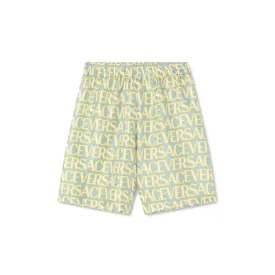 All-Over Logo Twill Silk Shorts