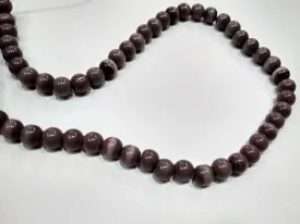 Amethyst Purple Opaque Spherical Pressed Glass Beads (8 mm)