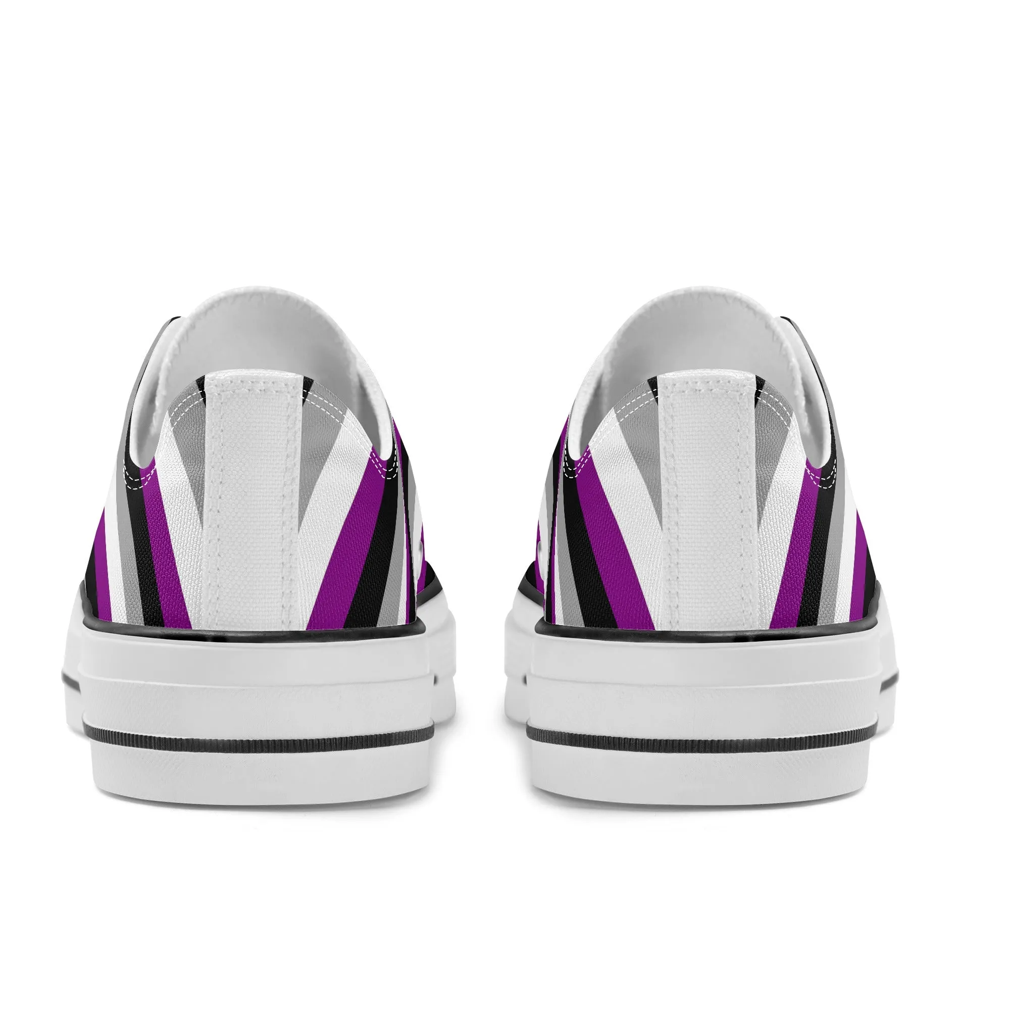 Asexual Pride Collection - Womens Classic Low Top Canvas Shoes for the LGBTQIA  community