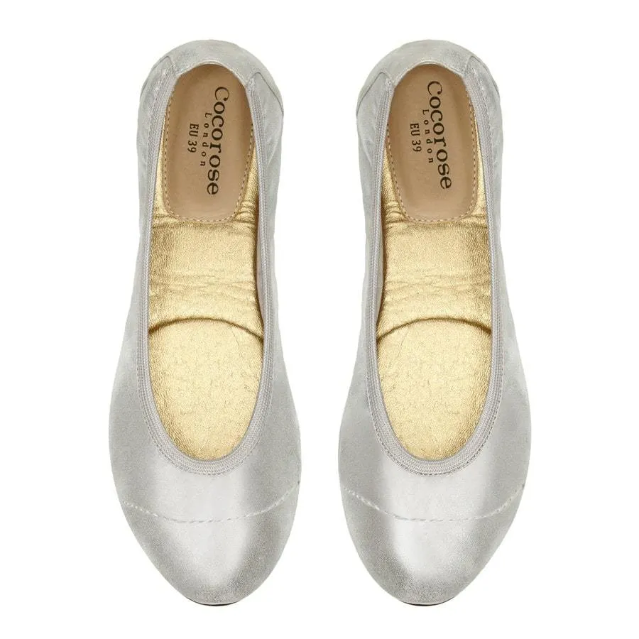 Barbican - Silver Ballet Flats (EU37 Only)