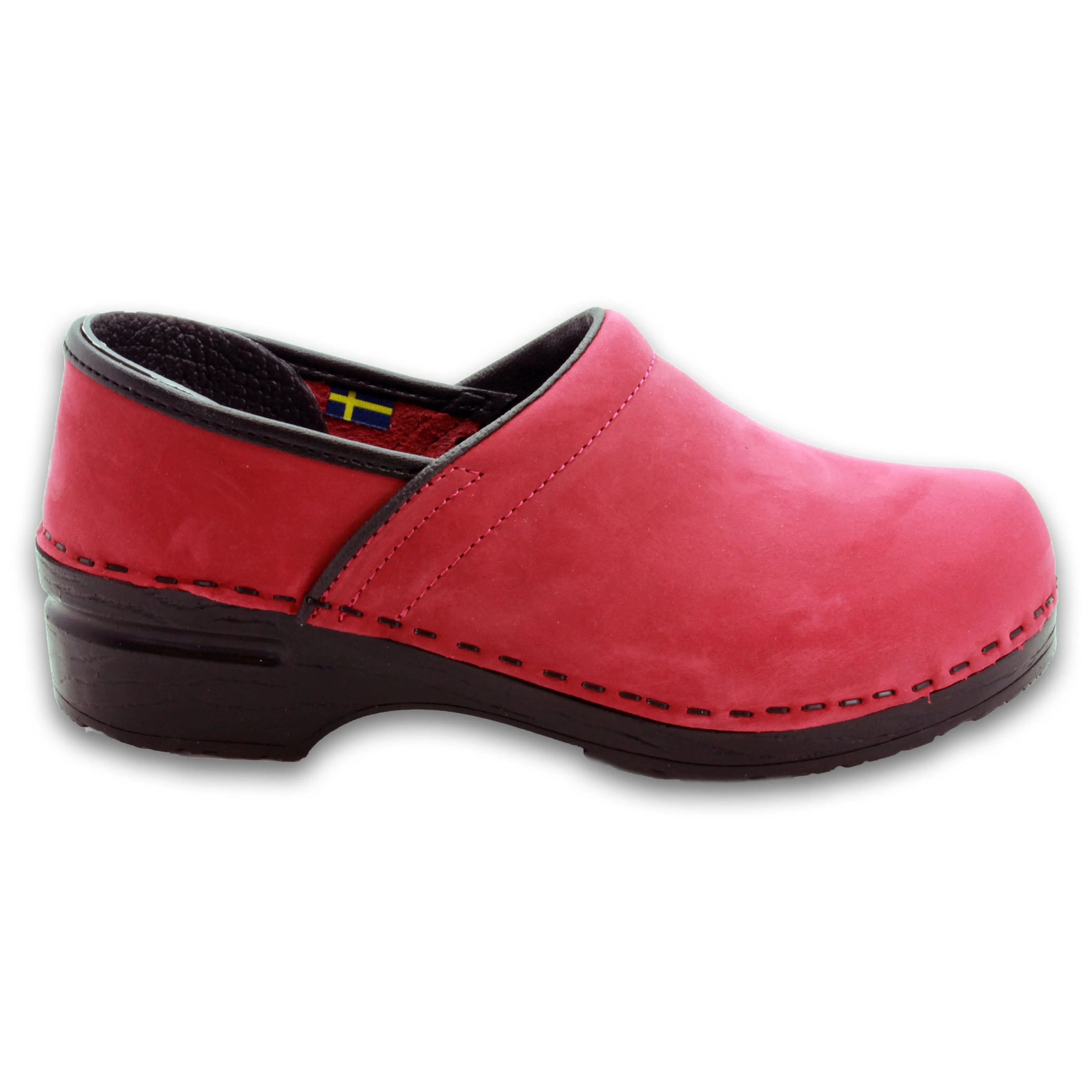 BJORK PROFESSIONAL LEAH in Berry Oiled Leather Clogs - CLOSEOUT