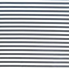 Black Double Stripe on White Nylon Spandex Swimsuit Fabric