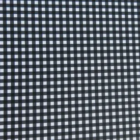 Black Gingham Poly Spandex Swimsuit Fabric