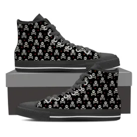 BLACK PIRATE HIGH-TOP SHOES MENS (BLACK) - FREE SHIPPING WORLDWIDE