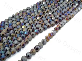 Black Rainbow Shimmer Designer Crystal Beads