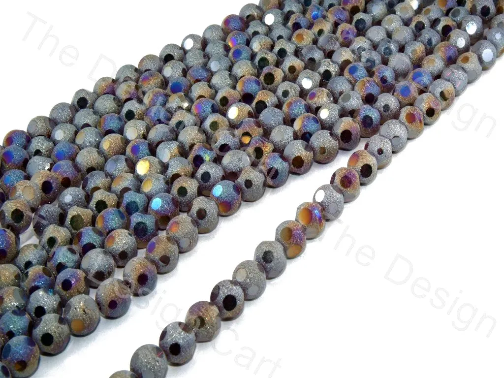 Black Rainbow Shimmer Designer Crystal Beads