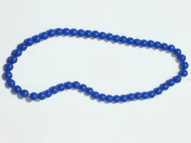 Blue Circular Plastic Beads - 8 mm