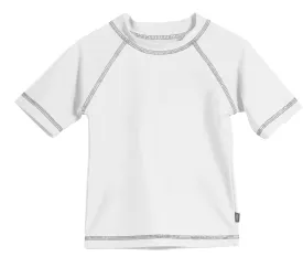 Boys UPF 50  Short Sleeve Rashguard | White