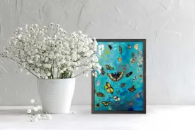 Bunch of Butterflies Mini Framed Canvas