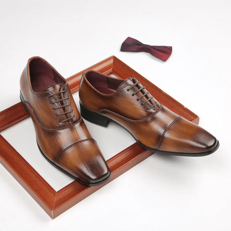 Business Leather Shoes Men's Three Leather Men's Single Shoes Casual