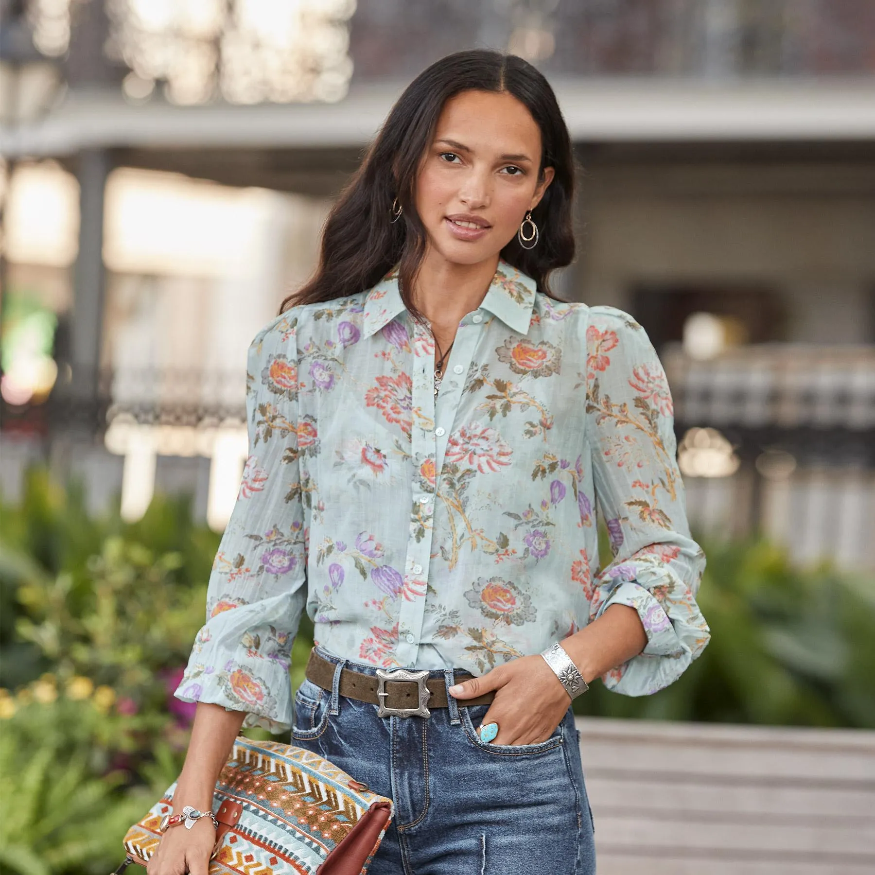 Cecile Floral Shirt, Petite