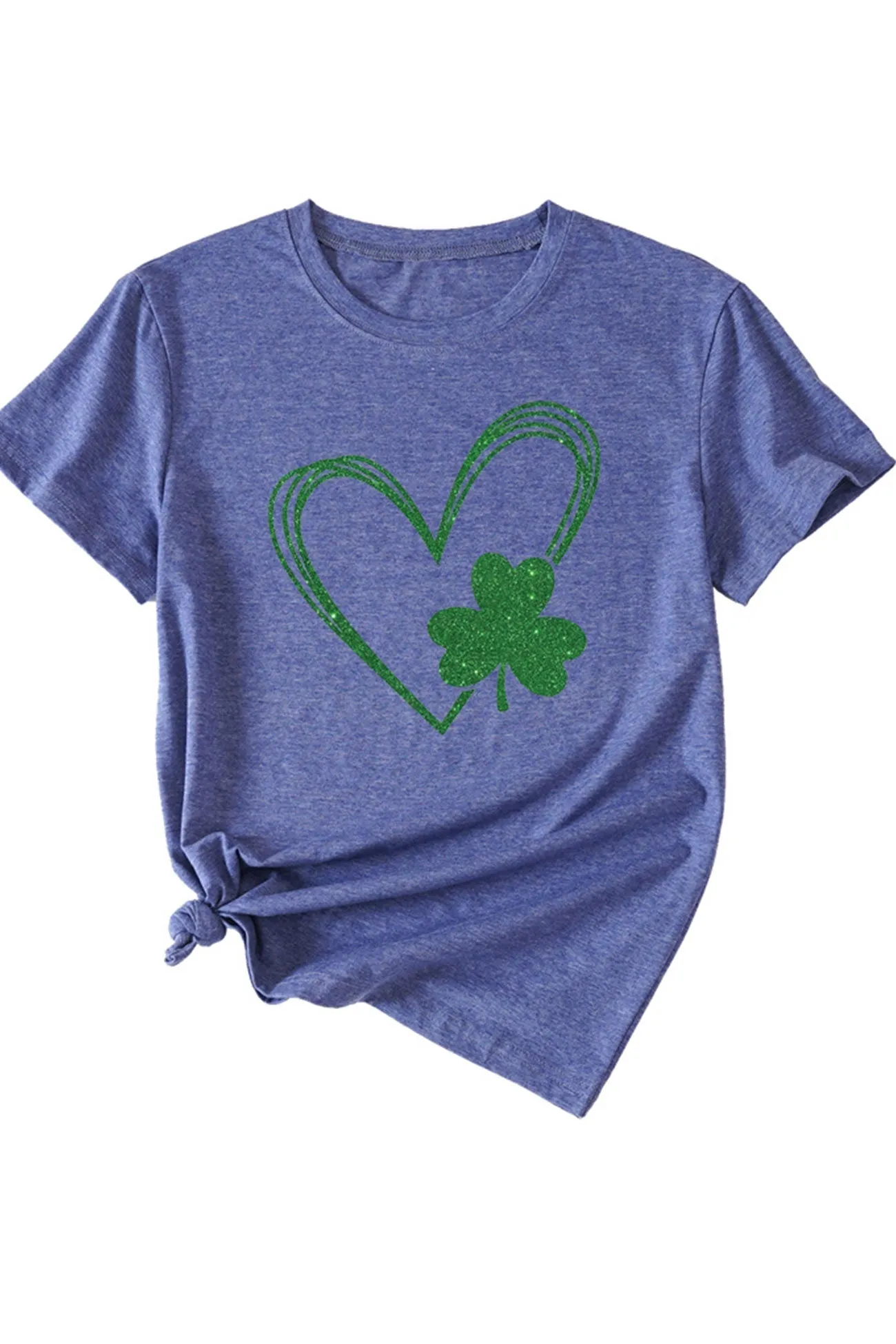 Clover Peach Heart Graphic T-shirt