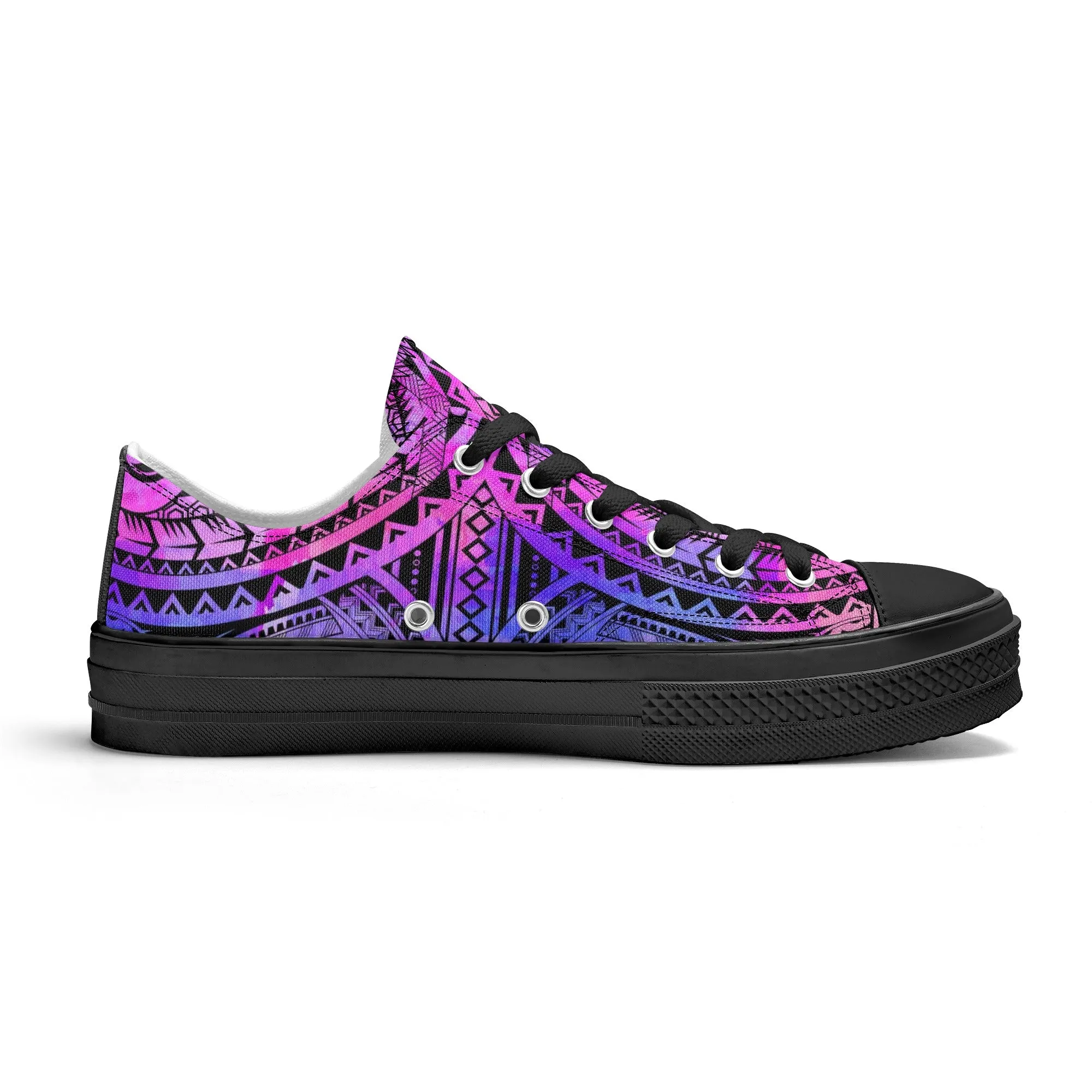 Colorful Purple Abstract Design Pattern - Mens Classic Low Top Canvas Shoes for Footwear Lovers