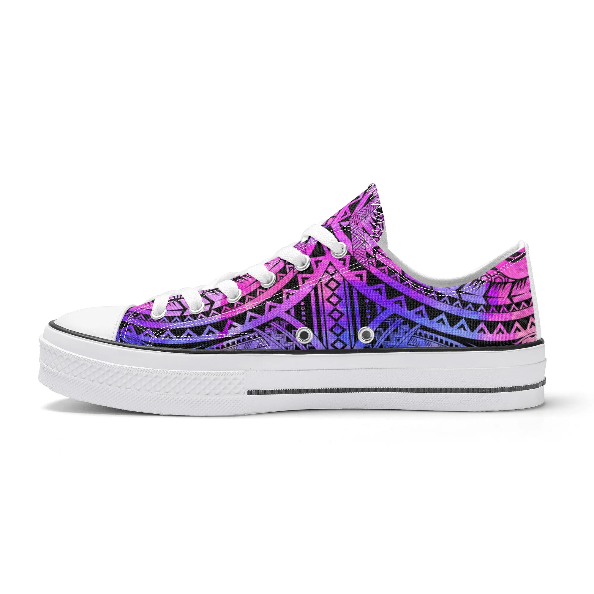 Colorful Purple Abstract Design Pattern - Mens Classic Low Top Canvas Shoes for Footwear Lovers