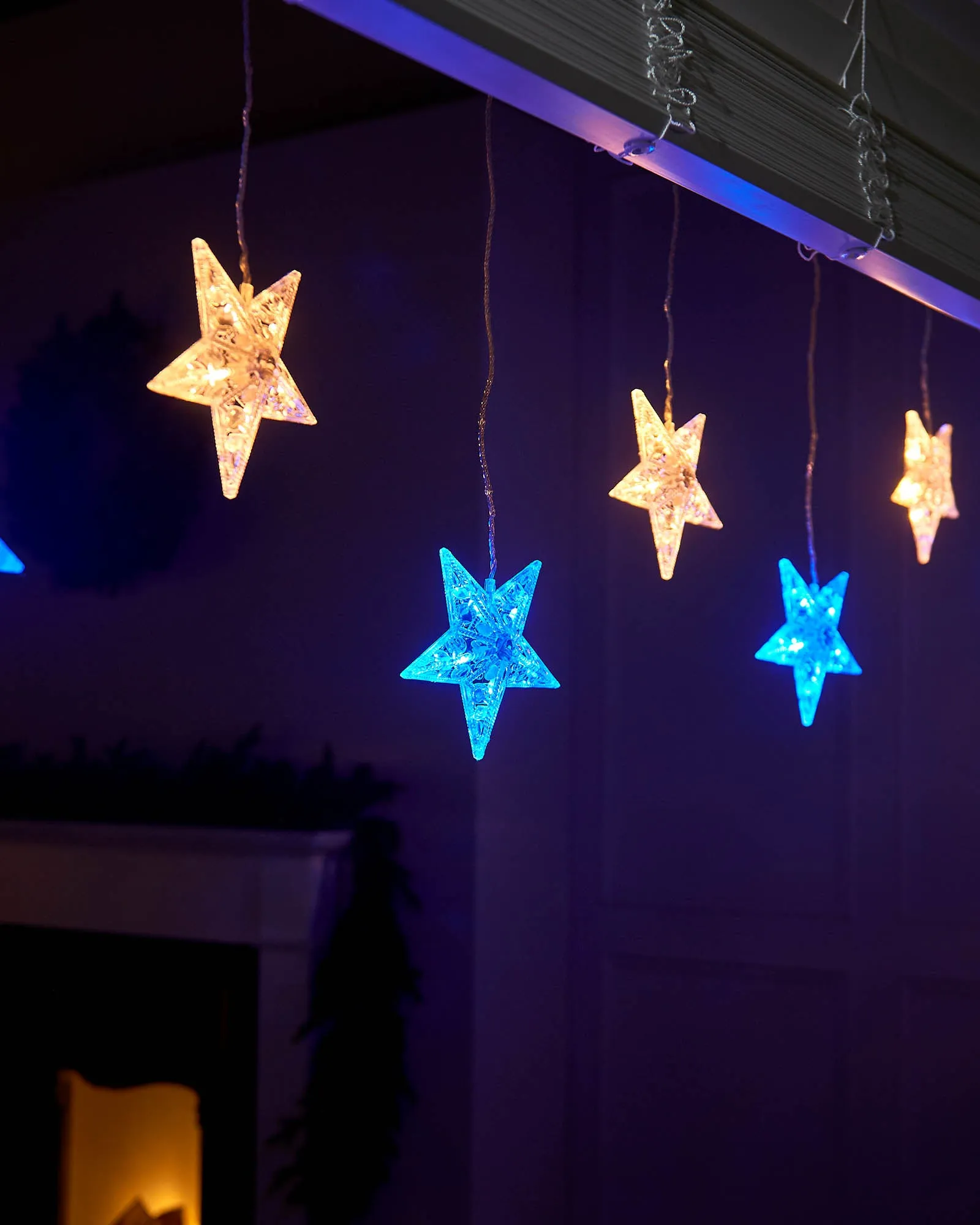 Flashing Star Curtain Net Light, 2.2 m