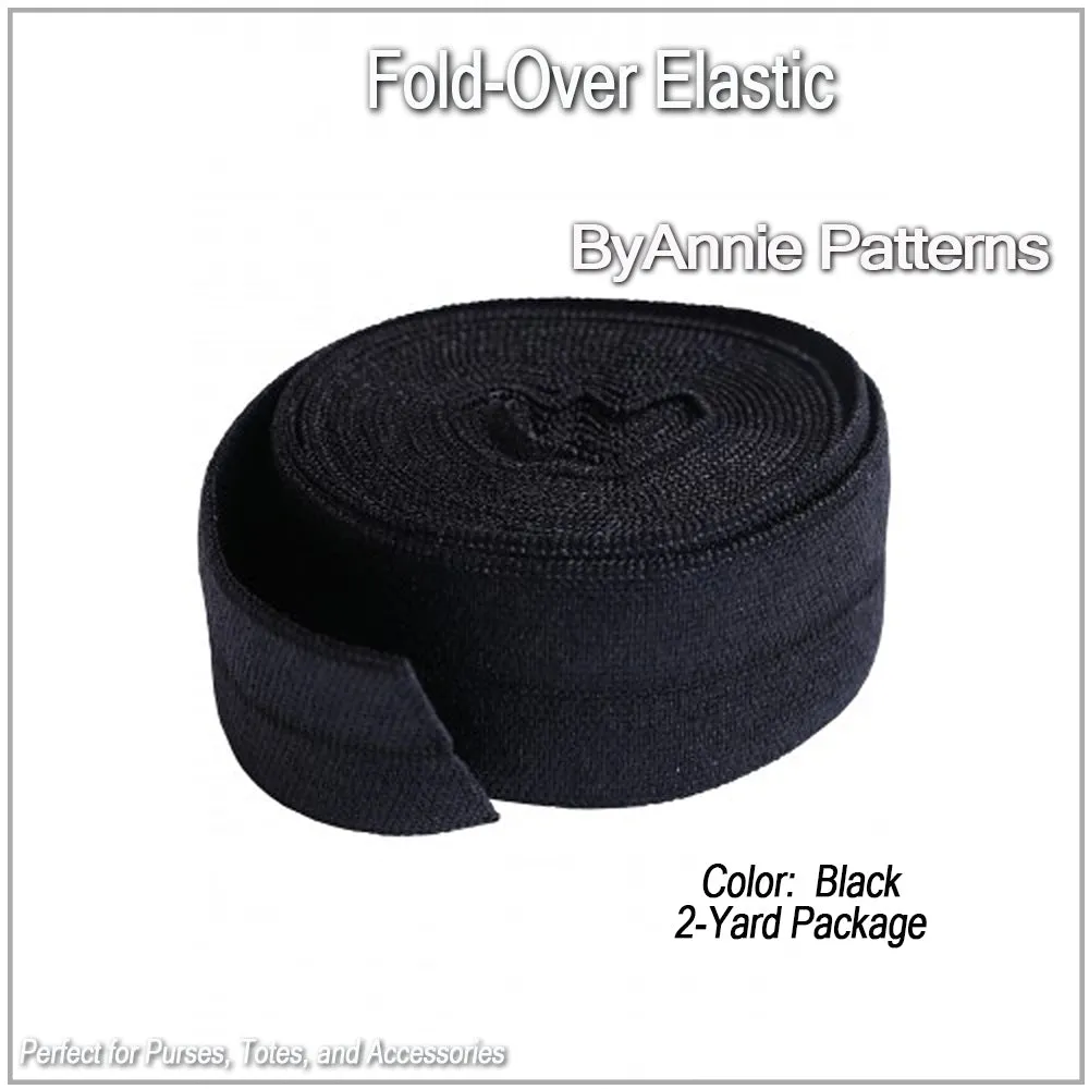 Fold-Over Elastic - 20mm - 2 Yards - Black