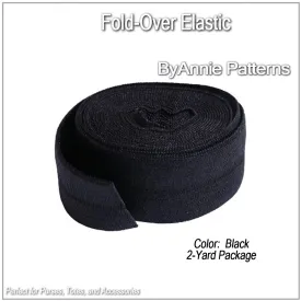 Fold-Over Elastic - 20mm - 2 Yards - Black