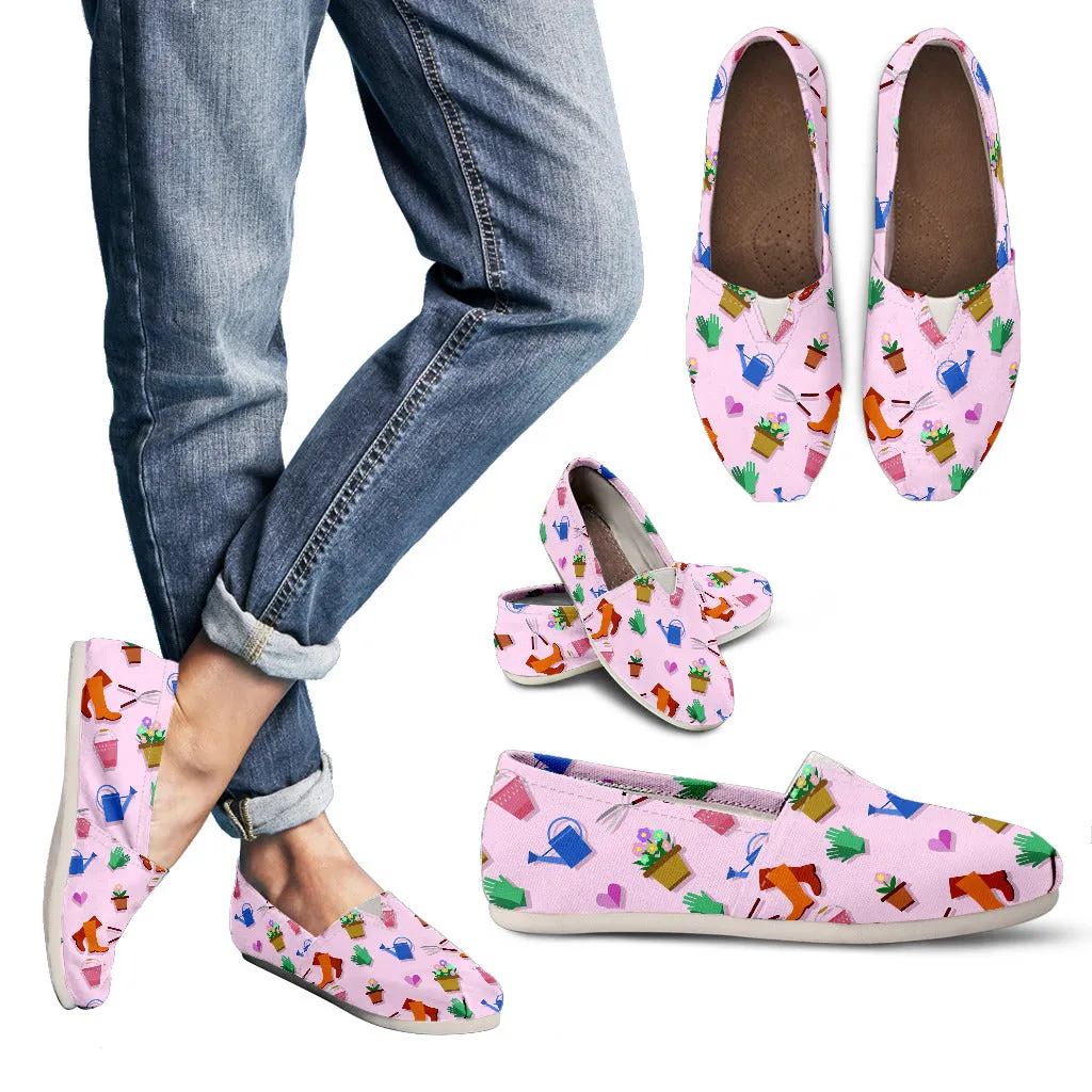 GARDENING PINK PATTERN CASUAL SHOES - FREE SHIPPING WORLDWIDE