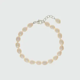 Gloucester White Freshwater Pearl & Sterling Silver Bracelet