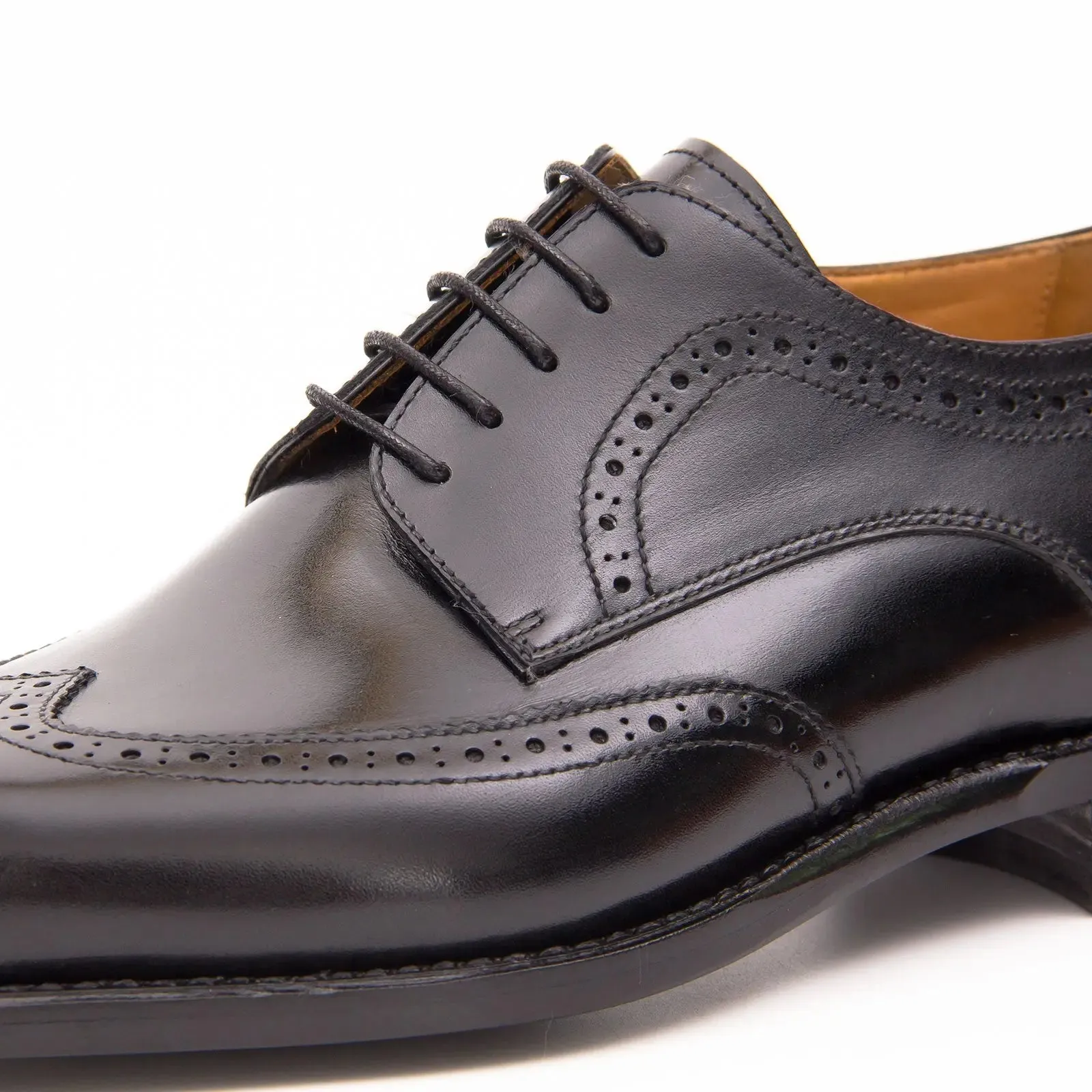 Goodyear welt derby shoes Brogue style