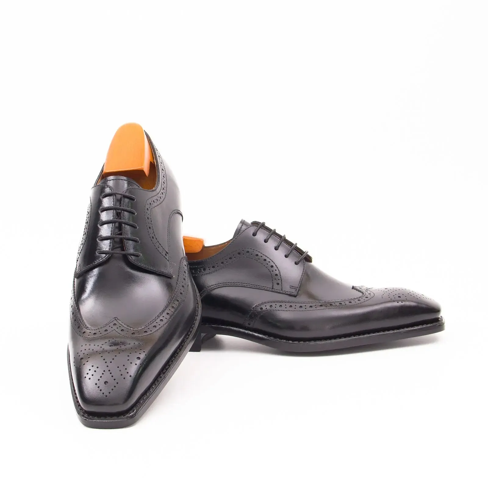 Goodyear welt derby shoes Brogue style