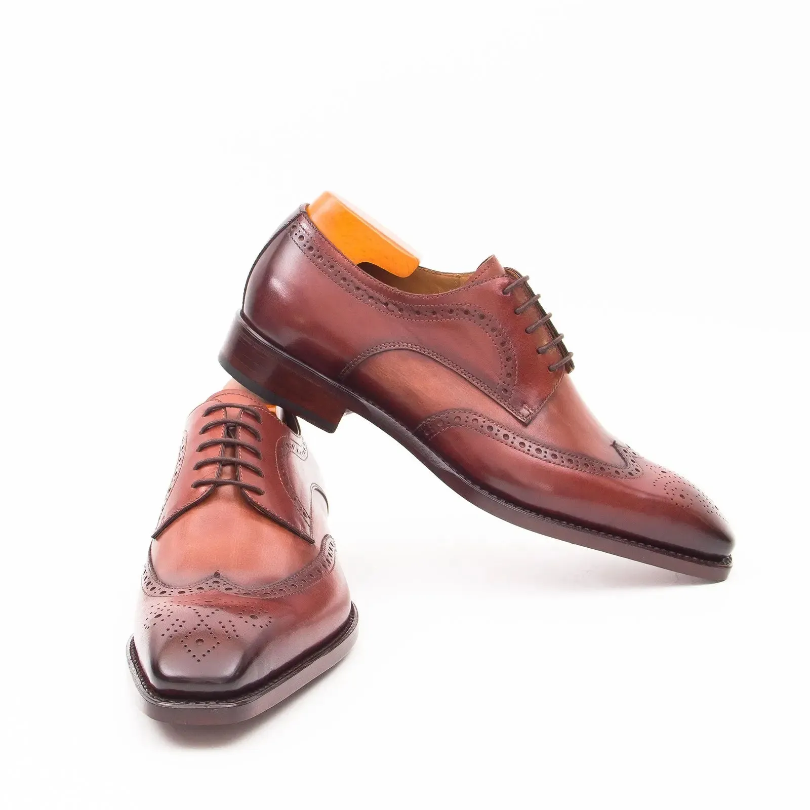 Goodyear welt derby shoes Brogue style