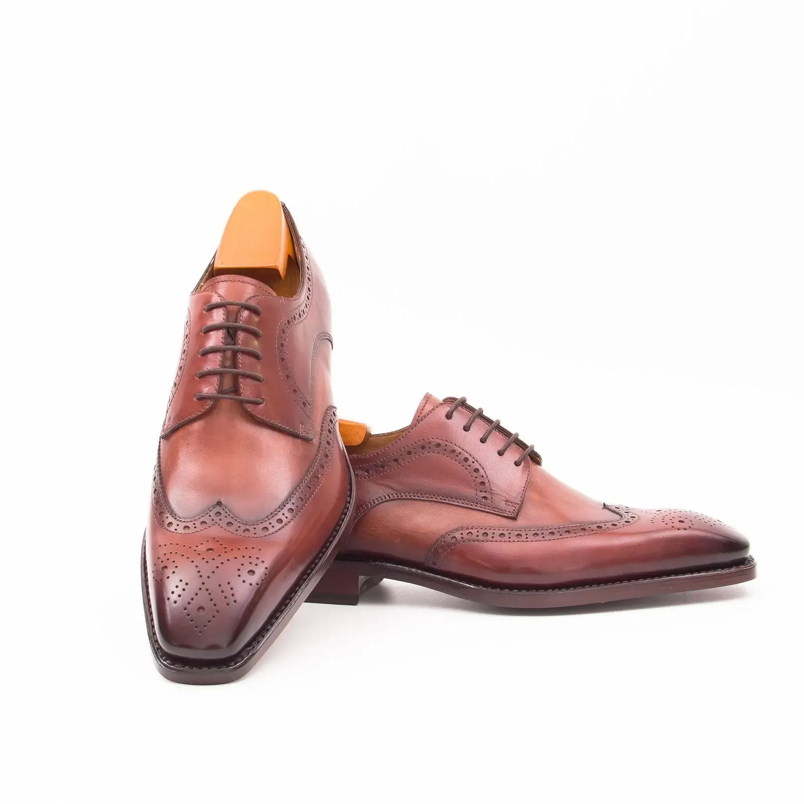 Goodyear welt derby shoes Brogue style