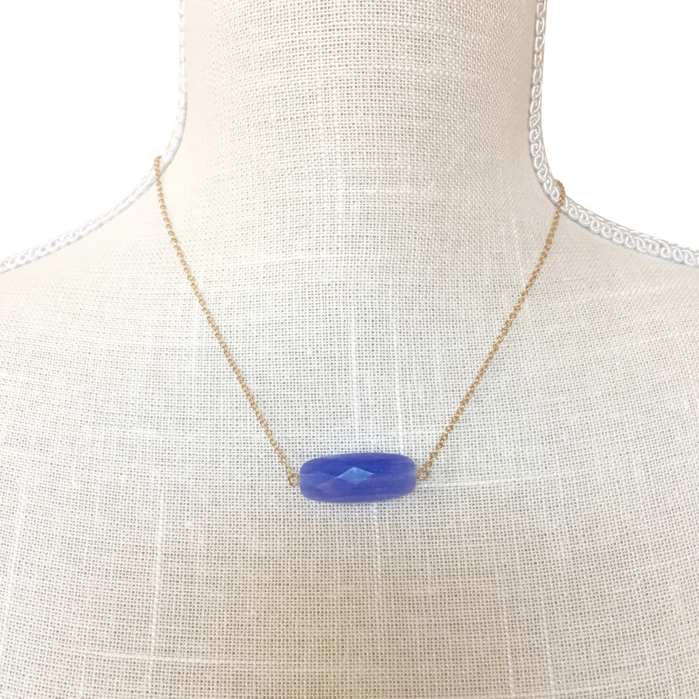 Joelle Blue Stone Delicate Necklace