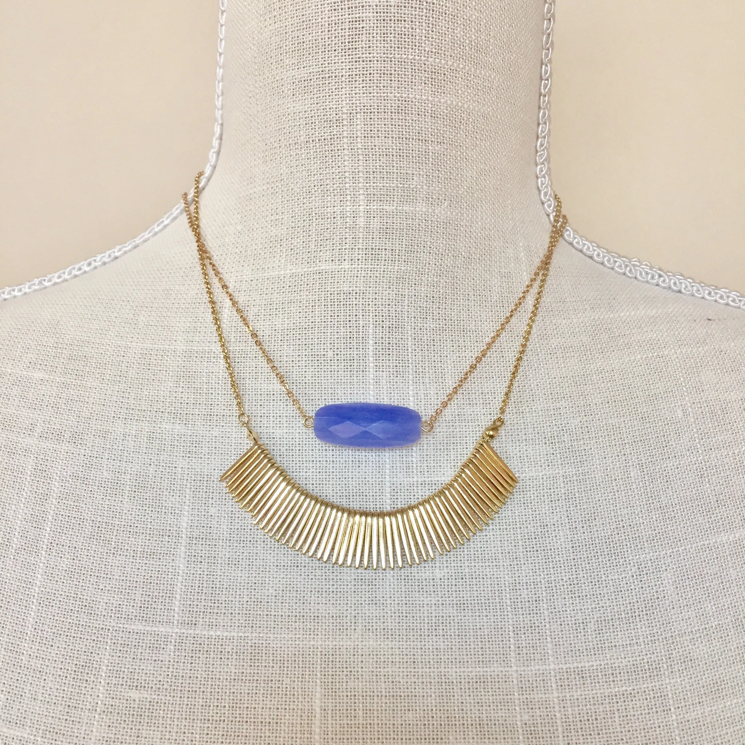 Joelle Blue Stone Delicate Necklace