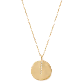 Kirstin Ash Sun Lines Coin Necklace, Gold or Silver