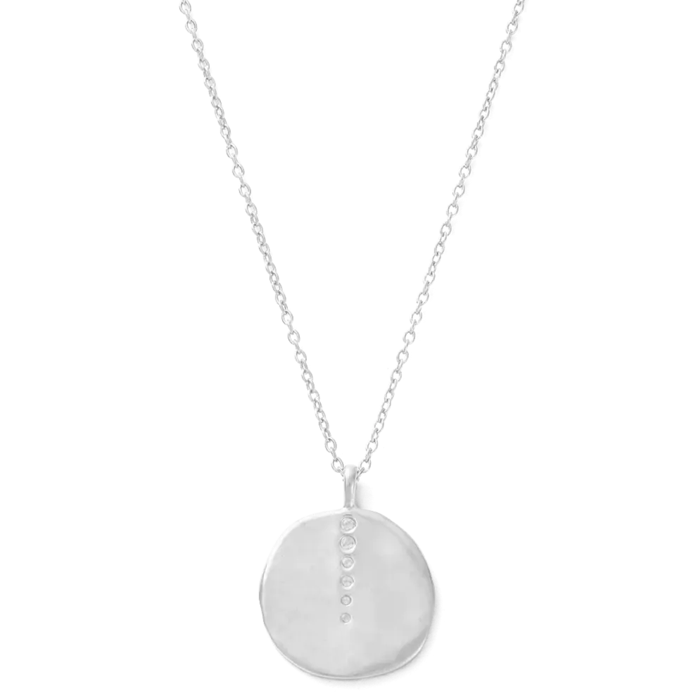 Kirstin Ash Sun Lines Coin Necklace, Gold or Silver