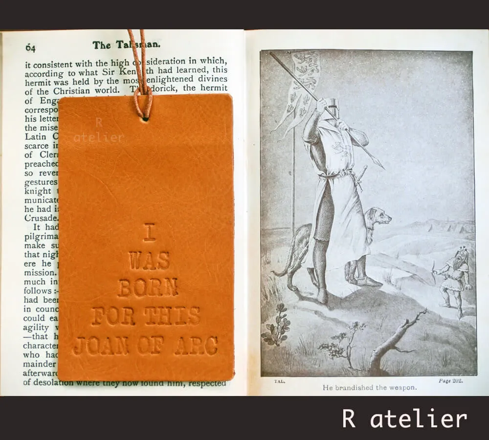 Leather Bookmark | Joan of Arc Quotes