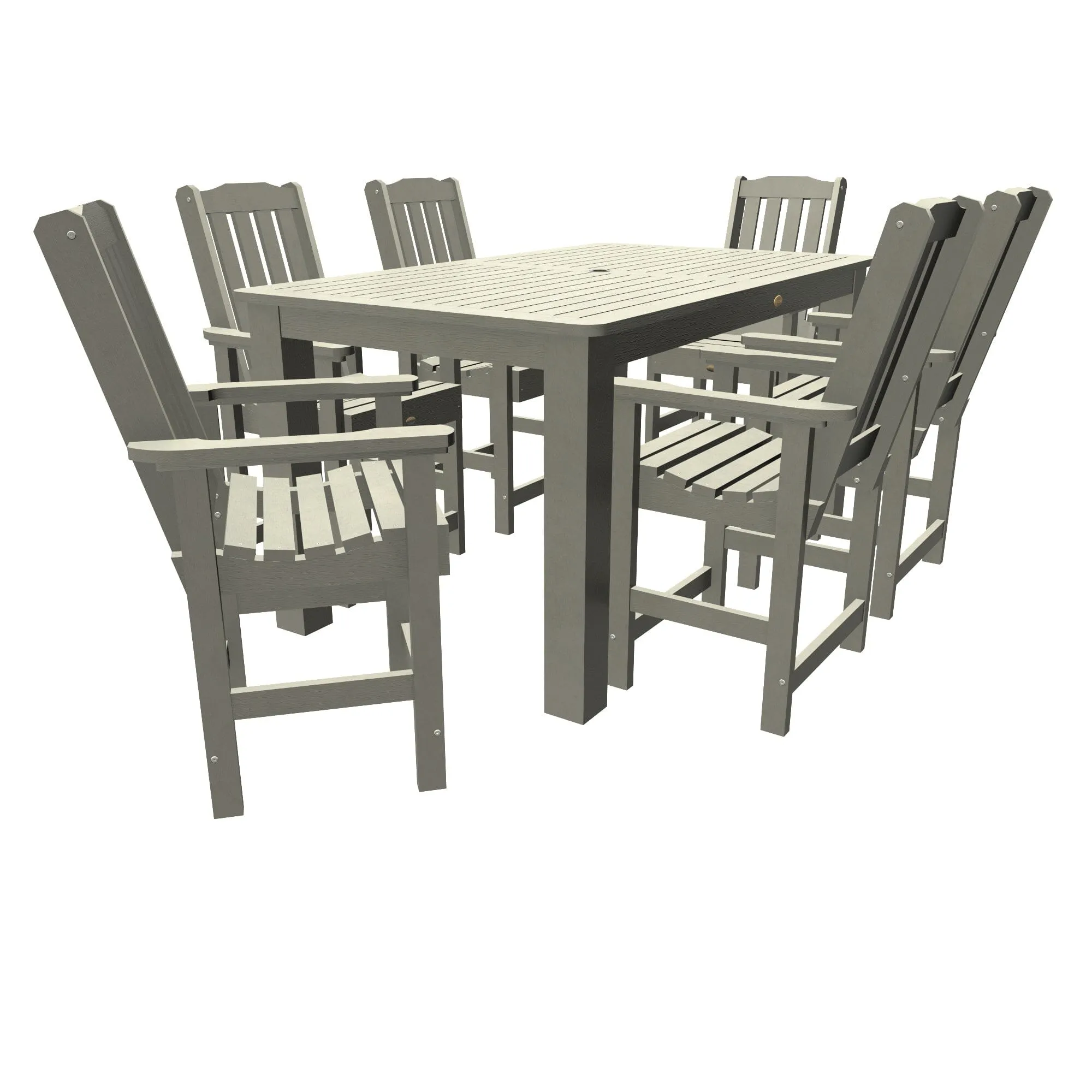 Lehigh 7pc Rectangular Outdoor Dining Set 42in x 72in - Counter Height