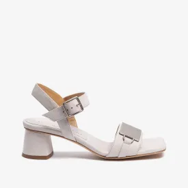 Light grey women's nubuck sandal