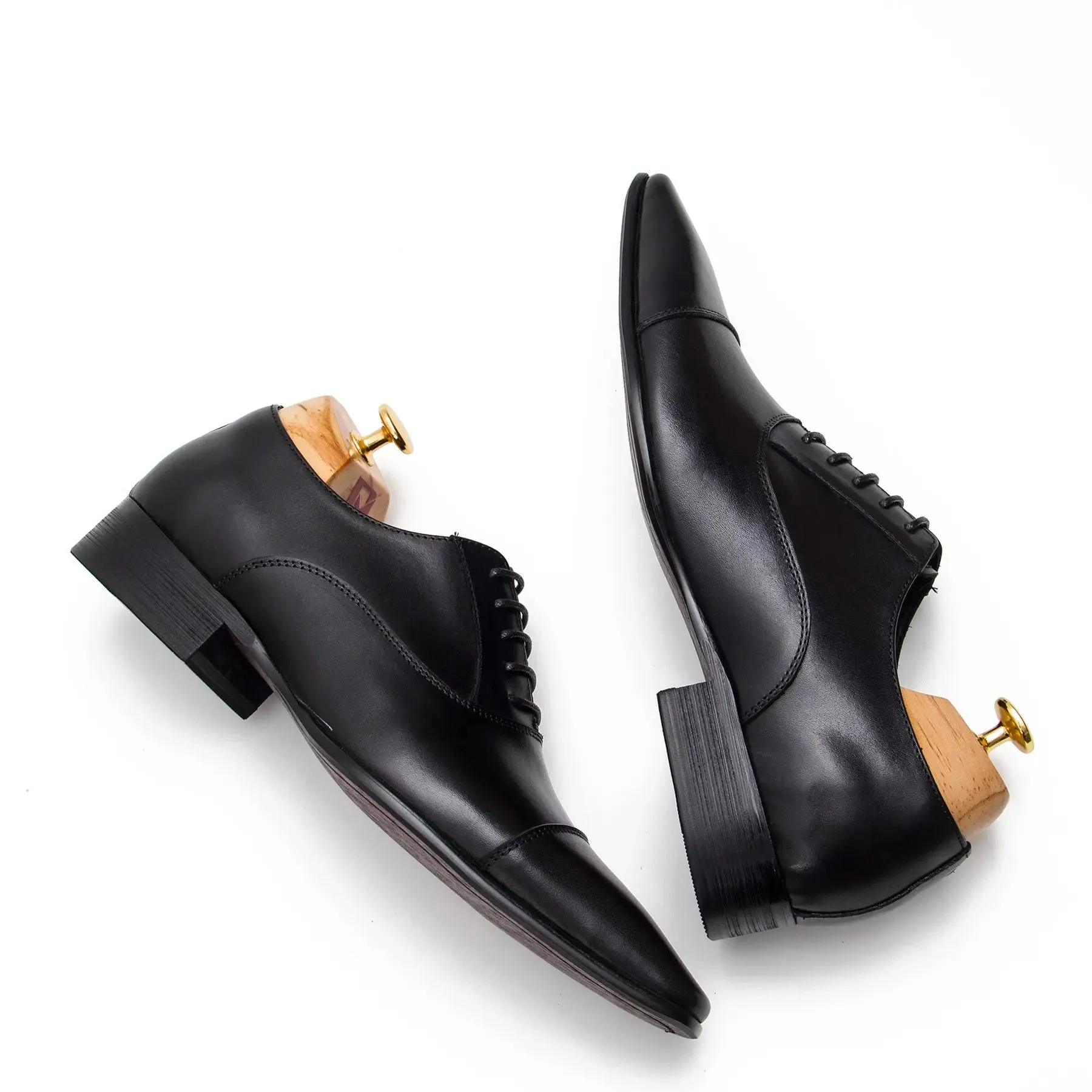 Men's Black Leather Oxford Shoes