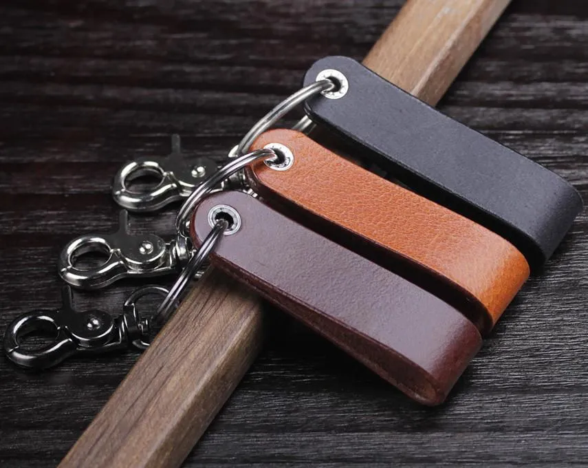 Monogram Engraved Leather Keychain for Valentine's Gift