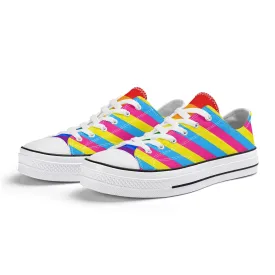 Pansexual Pride Collection - Mens Classic Low Top Canvas Shoes for the LGBTQIA  community