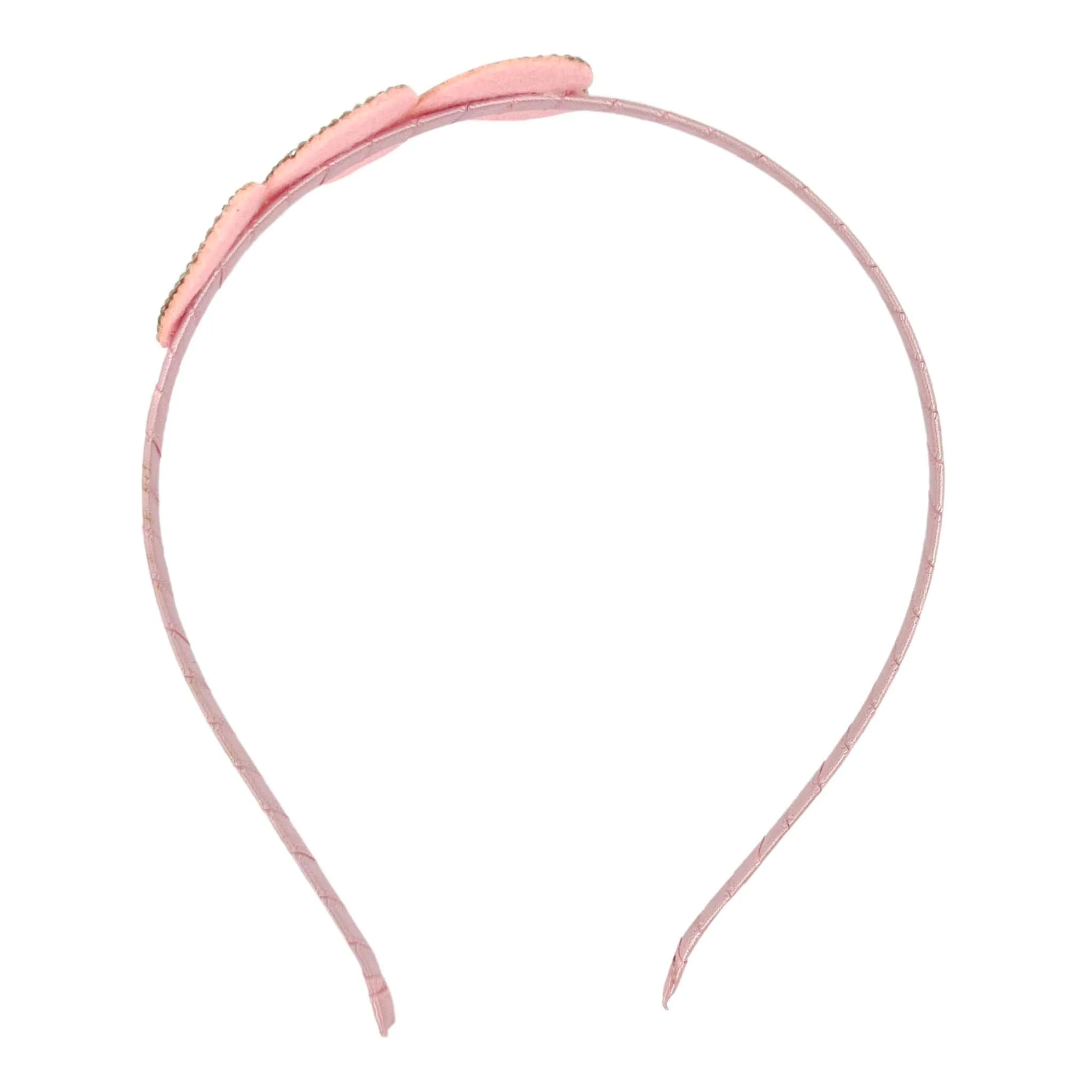 Pink Rhinestone Heart Headband