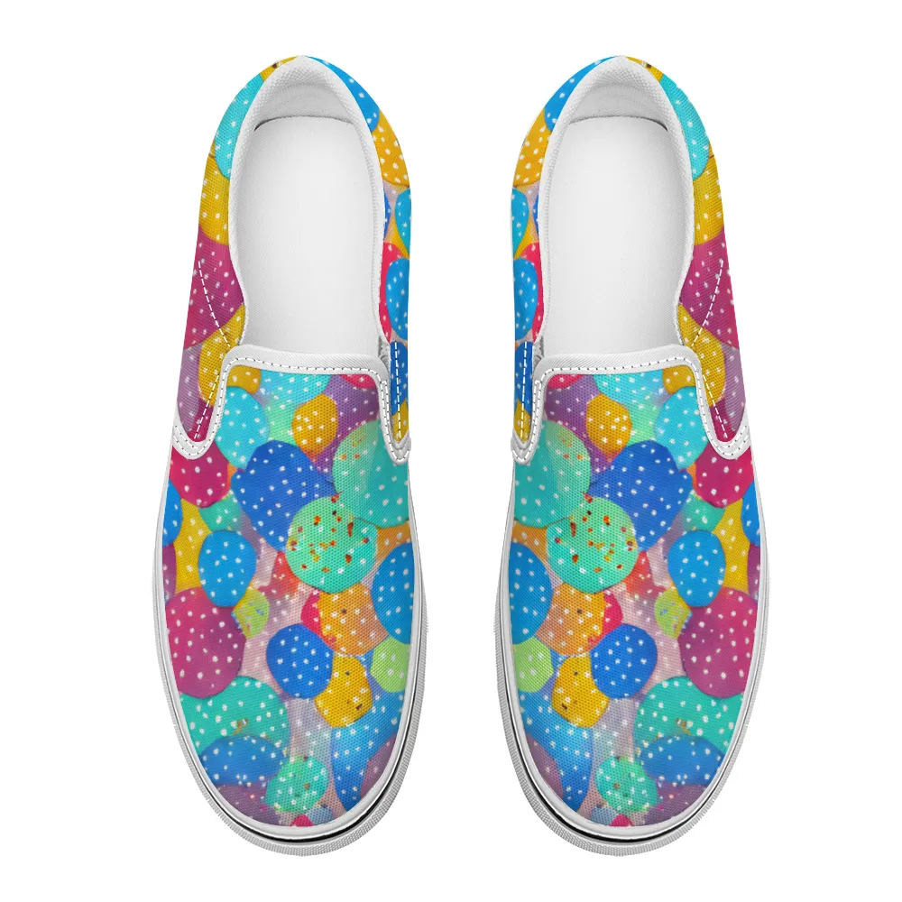 Polka Dots Pattern Collection - Unisex Slip-On Canvas Sneakers