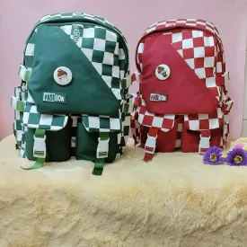 Printed Checks Backpack.