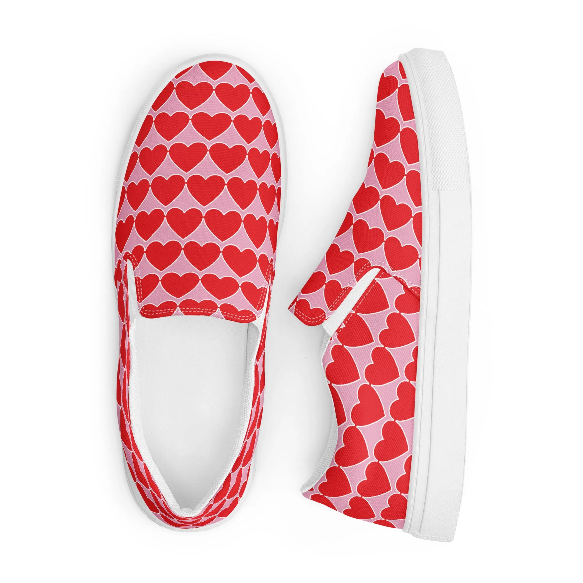 String of Hearts Women’s slip-on canvas shoes