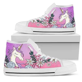 Women Unicorn Design High-Top Shoes - FREE SHIPPING WORLDWIDE